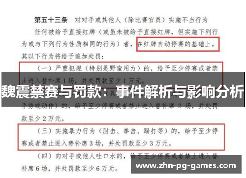 魏震禁赛与罚款：事件解析与影响分析